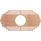 Ekena Millwork Chrysler Wood Fretwork Pierced Ceiling Medallion, Cherry, 32"W x 16"H x 8 3/8"ID x 3/8"T CMWP32X16X0375CSCH - alternate 1